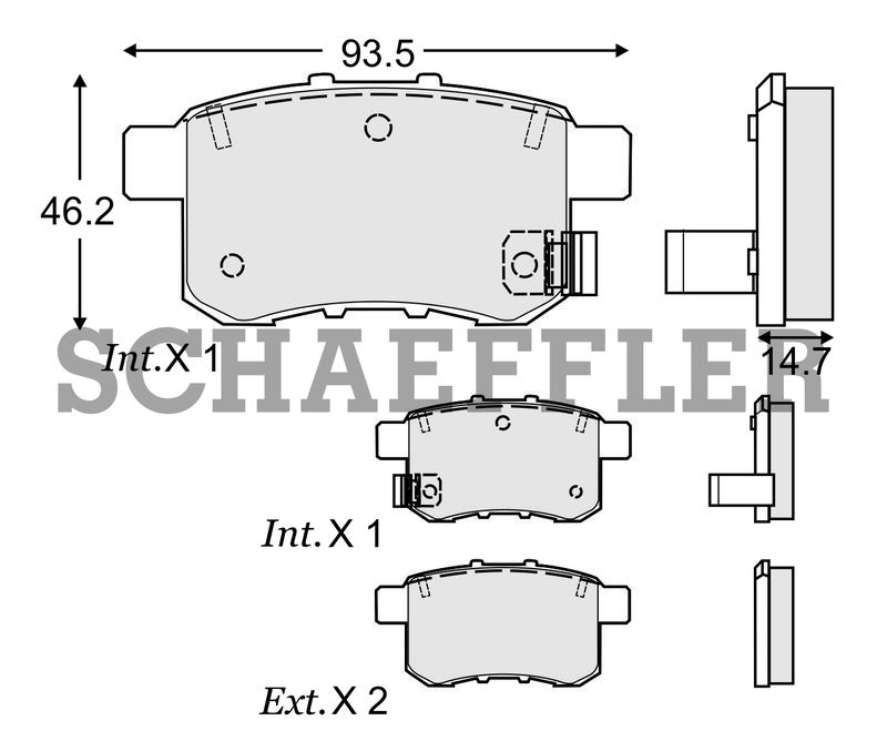 BALATA DISCO TRASERA HONDA ACCORD 2013-2018 =D1451