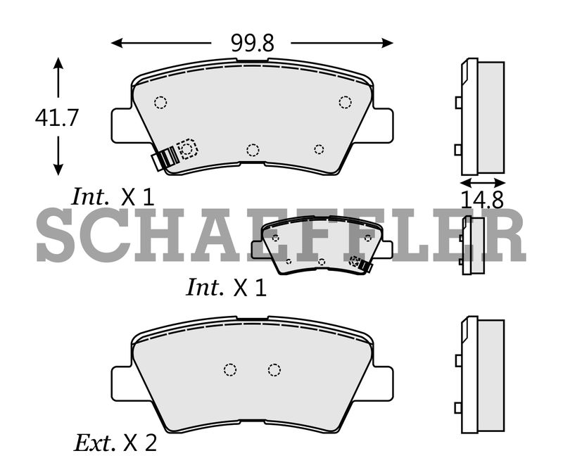 BALATA DISCO TRASERA DODGE ATTITUDE GLS 2012-2014 ATTITUDE GLS SPORT 2012-2014 HYUNDAI ELANTRA 2015-2016 HYUNDAI TRUCK IX 35 2015