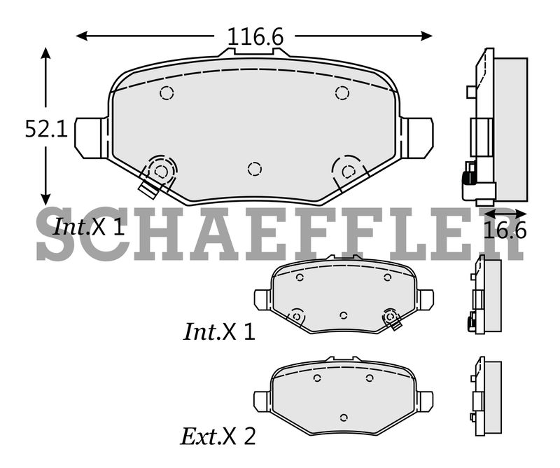BALATA DISCO TRASERA FORD TRUCK EXPLORER 2013-2016 LINCOLN MKS 2013-2014 INTERCEPTOR SEDAN 2013-2016 =D1612