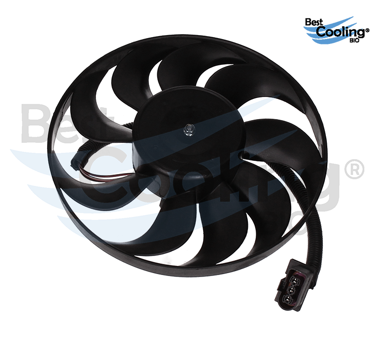 MOTOVENTILADOR VOLKSWAGEN GOLF A4 4L 2.0 LTS 2000-2007 JETTA A4 4L 2.0 LTS 1999-2015 BEETLE 4L 2.0 LTS 1998-2011 DERECHO SIN TOLVA CON Y SIN A/AC TRANSMISION AUTOMATICA Y MANUAL 9 ASPAS AUXILIAR 290MM