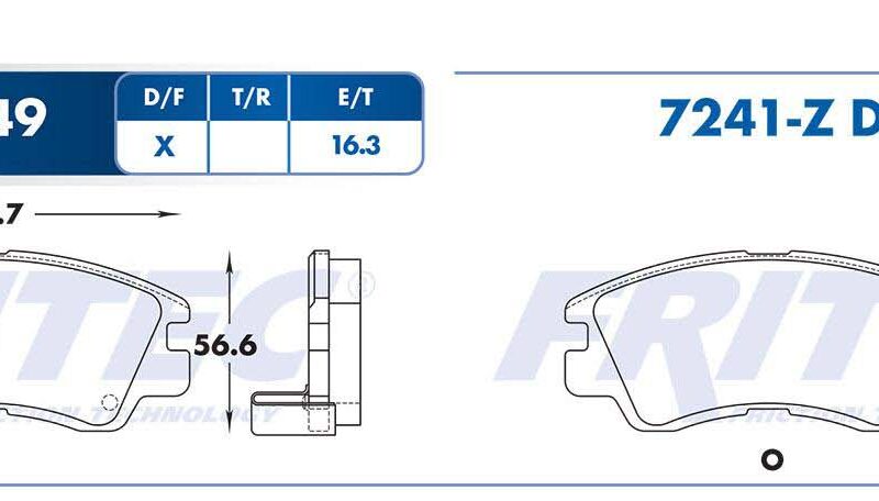 BALATA DISCO DELANTERA MITSUBISHI RAIDER 1988-1989 DODGE TRUCK RAM 50 1987-1993 MITSUBISHI TRUCK MIGHTY MAX 1987-1996 =D349