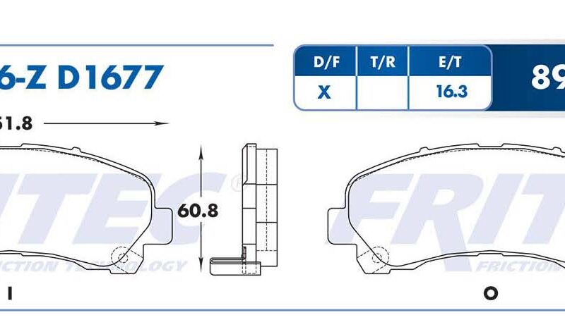 BALATA DISCO DELANTERA CHEVROLET TRUCK COLORADO LT V6 3.6 LTS 2013-2015 COLORADO LTZ V6 3.5 LTS 2014-2015 S10 LS 4L 2.5 LTS 2016 S10 CAB REG 4L 2.5 LTS 2017 S10 CHASIS CABINA 4L 2.5 LTS 2017 S10 DOBLE CAB 4L 2.5 LTS 2017 S10 MAX 2023-2024 =D1677