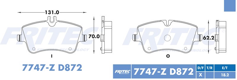 BALATA DISCO DELANTERA MERCEDES BENZ C230 2002-2006 MERCEDES BENZ C230 2013 MERCEDES BENZ C240 2001-2005 =D872