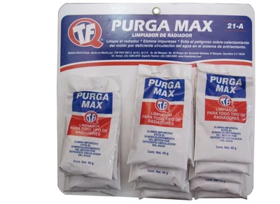 LIMPIADOR RADIADOR UNIVERSAL POLVO SOBRE 40G EXHIBIDOR 15PZAS CAJA 60PZAS