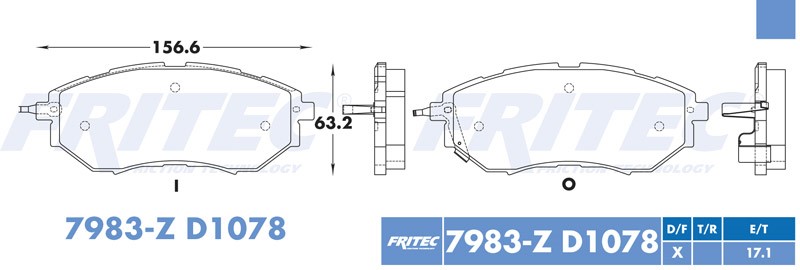 BALATA DISCO DELANTERA SUBARU LEGACY 2005-2013 SUBARU B9 TRIBECA 2006-2007 SUBARU FORESTER 2014 SUBARU OUTBACK 2010-2014 =D1078