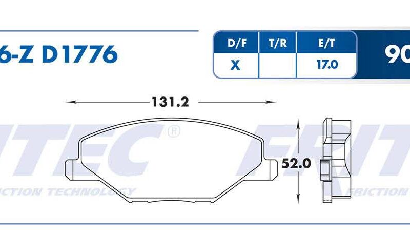 BALATA DISCO DELANTERA VOLKSWAGEN VENTO 2013-2018 POLO 2015-2018 =D1776