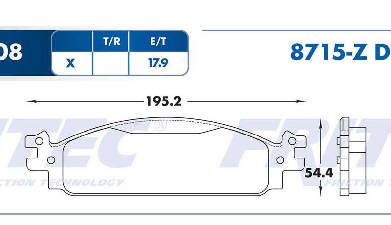 BALATA DISCO DELANTERA FORD TRUCK EXPLORER 2011-2016 LINCOLN MKS 2012 MKT 2012-2015 =D1508
