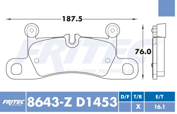 BALATA DISCO TRASERA VOLKSWAGEN TRUCK TOUAREG 2011-2015 TOUAREG 2011-2014 PORSCHE TRUCK CAYENNE 2012-2014 =D1453