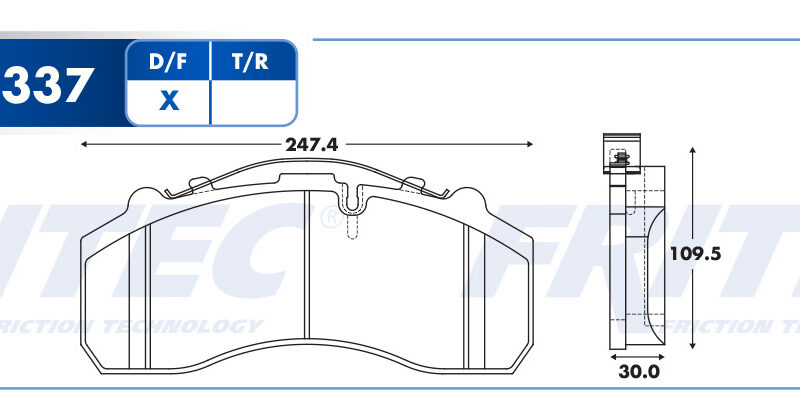 BALATA DISCO DELANTERA TRASERA BOVA KASSBOHRER SCANIA MERCEDEZ =F238