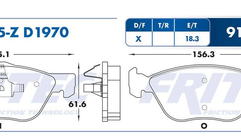 BALATA DISCO DELANTERA FIAT PALIO 4L 1.6 LTS 2014-2011 FIAT TRUCK STRADA 4L 1.8 LTS 2007-2014 RAM 700 CABINA EXTENDIDA 4L 1.6 LTS 2015-2020