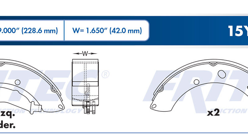 BALATA TAMBOR TRASERA VOLKSWAGEN VENTO 2014-2022 POLO 2013-2022 =S810