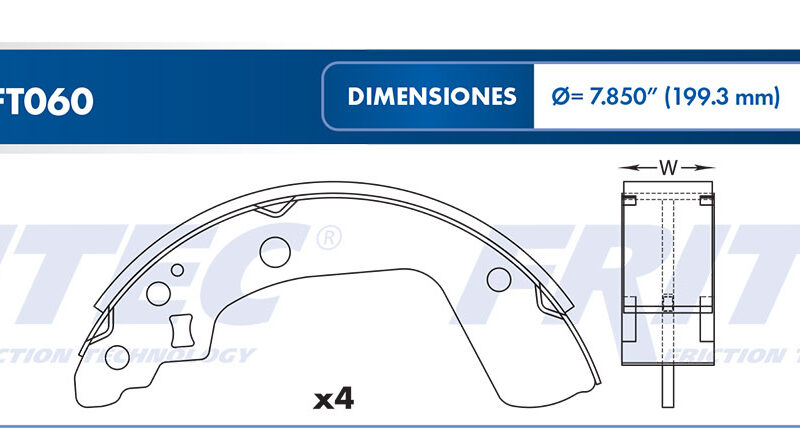 BALATA TAMBOR TRASERA SUZUKI SWIFT BASE 4L 1.5 LTS 2007-2011 1490 SWIFT GA 4L 1.4 LTS 2013-2016 SWIFT GL 4L 1.4 LTS 2012 SWIFT GLS 4L 1.4 LTS 2012-2017 1372 M15A DOHC 16 VALVULAS =FT060