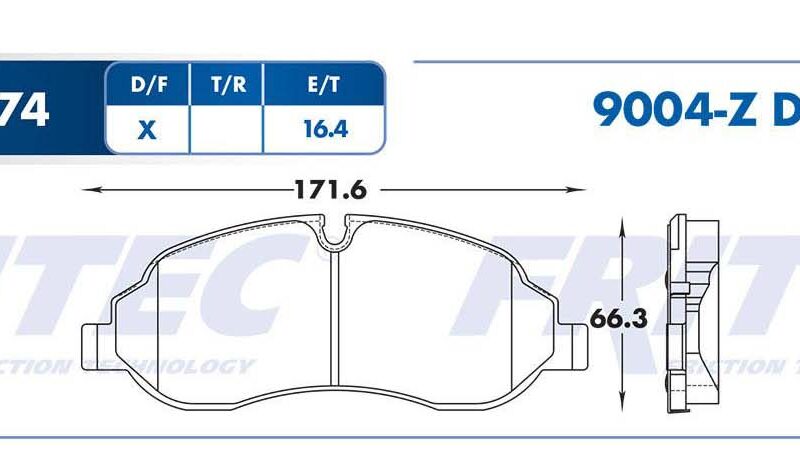 BALATA DISCO DELANTERA FORD TRUCK TRANSIT 2014-2016 F-150 2014-2016 F-250 2014-2016 F-350 2014-2016 F-350 HEAVY DUTY 2014-2016 =D1774