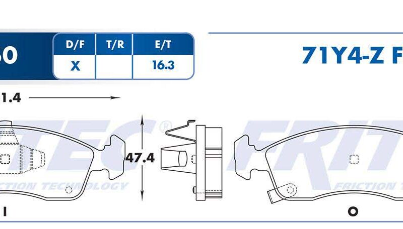 BALATA DISCO DELANTERA FIAT UNO 2014-2015 =F450