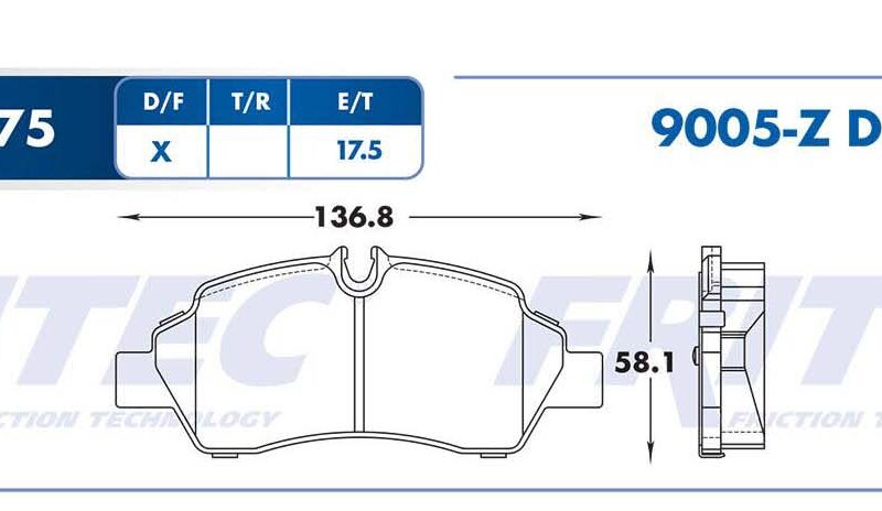 BALATA DISCO TRASERA FORD TRUCK TRANSIT 2014-2015 =D1775