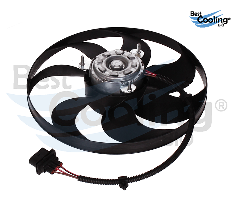 MOTOVENTILADOR VOLKSWAGEN POLO 4L 1.6 LTS 2003-2007 LUPO 4L 1.6 LTS 2005-2009 SEAT IBIZA 4L 1.6 LTS 2003-2009 CORDOBA 4L 1.6 LTS 2003-2009 SIN TOLVA CON A/AC TRANSMISION AUTOMATICA Y MANUAL 7 ASPAS TIPO TEMIC 345MM