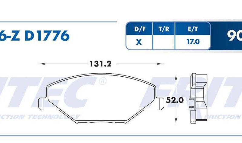BALATA DISCO DELANTERA VOLKSWAGEN POLO 2015-2016 VENTO 2013-2014 =D1776
