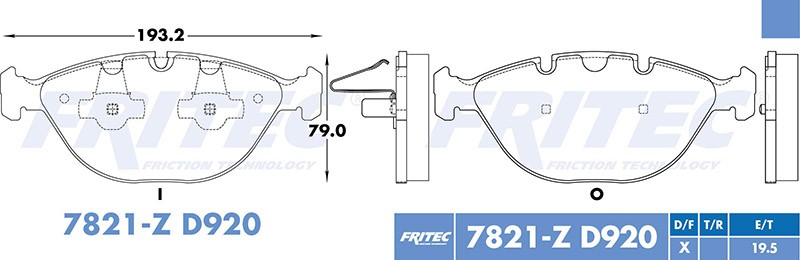 BALATA DISCO DELANTERA BMW X5 2002-2006 =D920