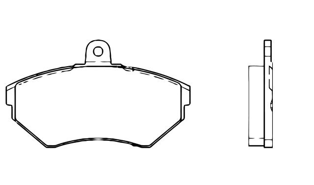 BALATA SEMI METALICA DELANTERA VOLKSWAGEN GOLF A3 4L 2.0 LTS 1997-1999 GOLF A3 4L 2.0 LTS GTI 1997-1999 =M-7578-Z