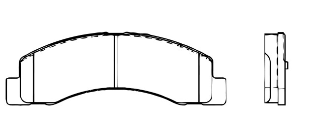 BALATA SEMI METALICA DELANTERA FORD TRUCK F-250 SUPER DUTY 1998-2000 F-350 SUPER DUTY 1999-2000