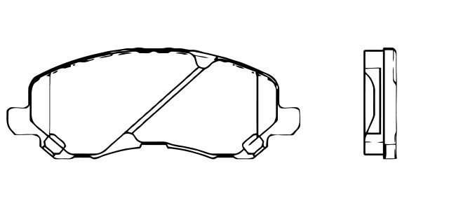 BALATA DISCO DELANTERA MITSUBISHI LANCER 2004-2014 MITSUBISHI TRUCK OUTLANDER 2003-2004 OUTLANDER 2007-2010 =D866