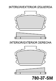BALATA DISCO DELANTERA NISSAN SAKURA 1982-1983 STATION WAGON 1980-1984 PICK UP 1980-1989 =D37