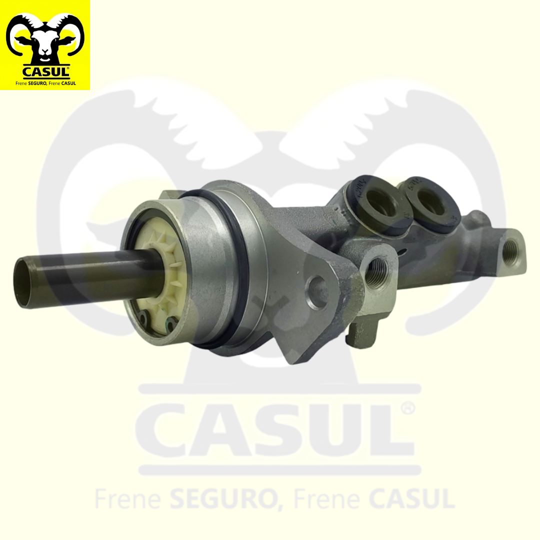 CILINDRO MAESTRO FRENOS VOLKSWAGEN JETTA CLASICO 2011-2013 JETTA A5 2009-2011 JETTA A6 2011-2018 BORA 2006-2010 BEETLE 2012-2018 GOLF A5 2007-2011 ALUMINIO DIAMETRO 7/8" 22.23MM CUERDA PRIMARIA M12-1.0 SECUNDARIA M12-1.0