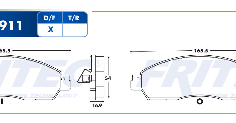 BALATA DISCO DELANTERA NISSAN TRUCK D23 PICK UP 2016-2017 NP300 FRONTIER 2016 =D1911