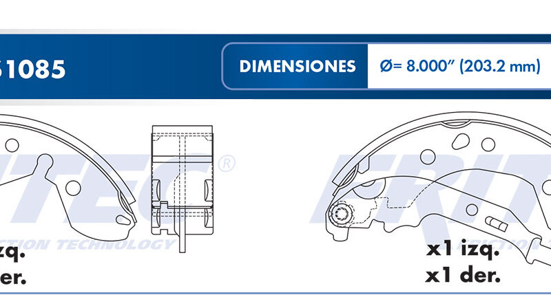 BALATA TAMBOR TRASERA RENAULT LOGAN 2015-2016 =S1085
