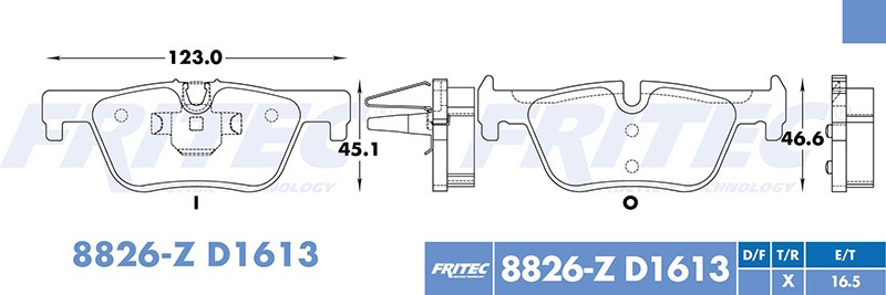 BALATA DISCO TRASERA BMW 228I 2014-2016 BMW 228I XDRIVE 2014-2016 BMW 320I XDRIVE 2013-2016 =D1613