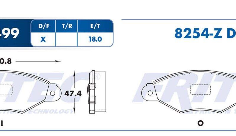 BALATA DISCO DELANTERA PEUGEOT 206 2007-2008 RENAULT TRUCK KANGOO 2004-2011 =D1499