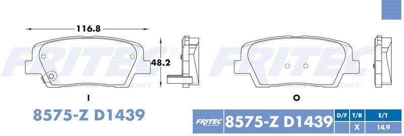BALATA DISCO TRASERA KIA TRUCK SORENTO 2016 HYUNDAI TRUCK SANTA FE 2017 =D1439