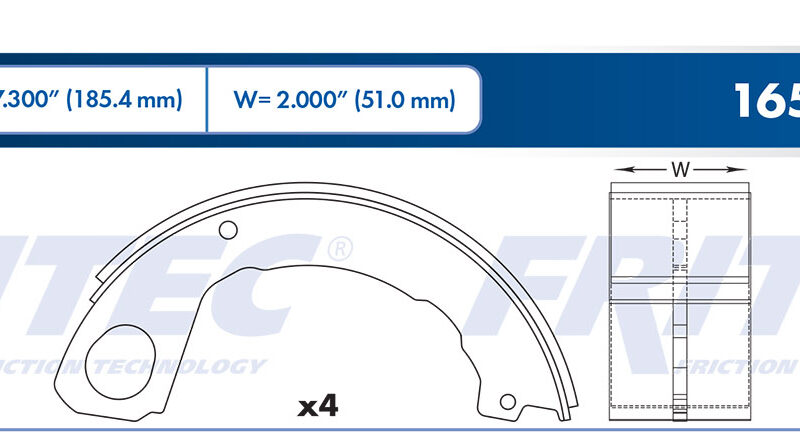 BALATA TAMBOR ESTACIONAMIENTO TRASERA ISUZU TRUCK ELF 400 2001-2004 ELF 450 2001-2004 ELF 500 2001-2004 ELF 600 2001-2004 =S979