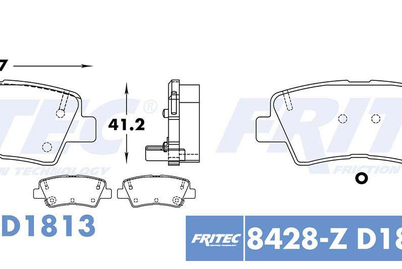 BALATA DISCO TRASERA HYUNDAI ACCENT 4L 1.6 LTS 2018-2022 ELANTRA 4L 2.0 LTS 2017-2020 KIA TRUCK NIRO 4L 1.6 LTS 2017-2023