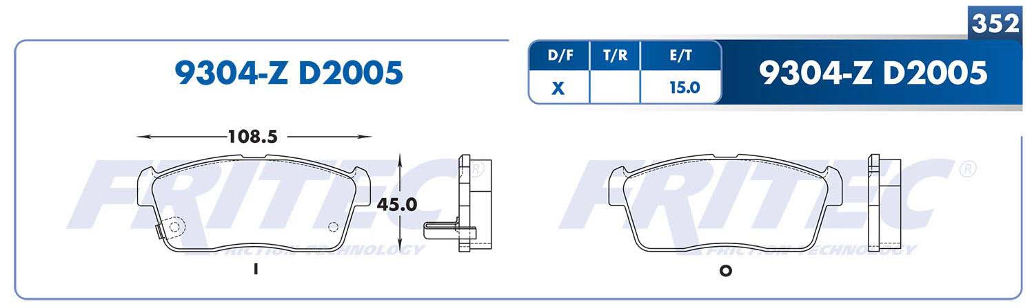 BALATA DISCO DELANTERA SUZUKI IGNIS GL 4L 1.2 LTS 2017-2023 IGNIS GL+ 4L 1.2 LTS 2022 IGNIS GLE 4L 1.2 LTS 2022 IGNIS GLE+ 4L 1.2 LTS 2022 IGNIS GLS+ 4L 1.2 LTS 2023 IGNIS GLX 4L 1.2 LTS 2017-2023 ANTES: M-775X-Z F205