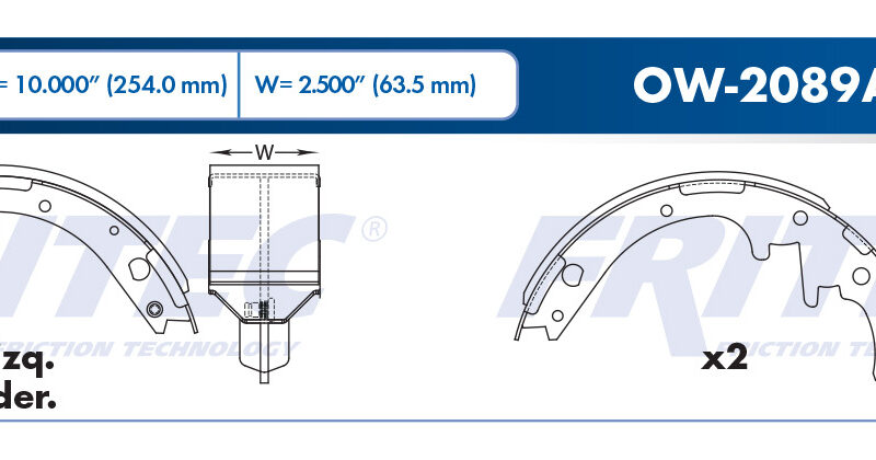 BALATA TAMBOR TRASERA FORD TRUCK RANGER 1990-2002 EXPLORER 1991-1994 =S581 VULCANIZADO CON SOBREMEDIDA