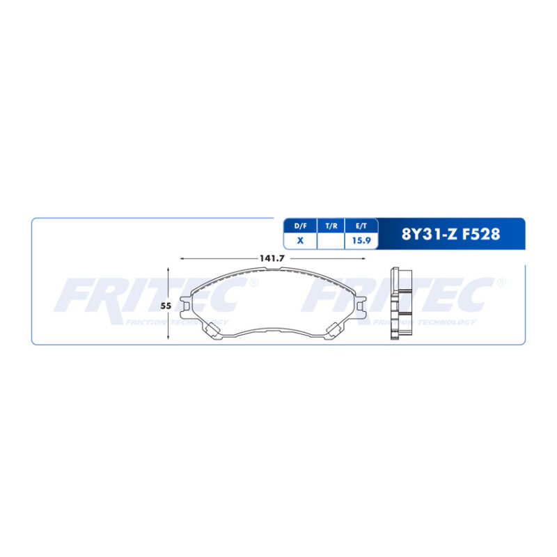 BALATA DISCO DELANTERA SUZUKI VITARA ALL GRIP 4L 1.4 LTS 2016-2018 VITARA ALL GRIP 4L 1.4 LTS 2022 VITARA BOOSTERJET 4L 1.4 LTS 2019-2022 =F528