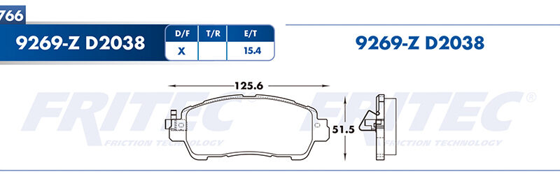 BALATA DISCO DELANTERA NISSAN VERSA 4L 1.6 LTS 2020-2023 NISSAN TRUCK KICKS 4L 1.6 LTS 2017-2023
