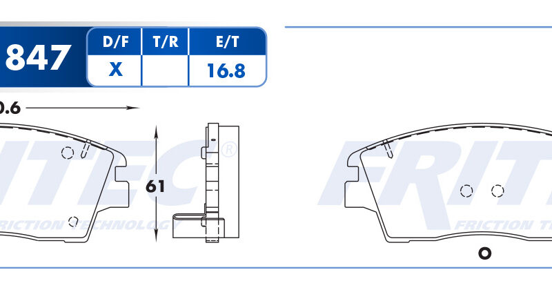 BALATA DISCO DELANTERA KIA TRUCK SPORTAGE 4L 2.0 LTS 2017-2018 =D1847