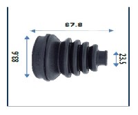CUBRE POLVO JUNTA HOMOCINETICA NISSAN TSURU III 4L 1.6 LTS 1993-2017 VOLKSWAGEN TRUCK CROSSFOX 4L 1.6 LTS 2006-2008 AUDI A4 V6 2.8 LTS 2000-2005 CHEVROLET TRUCK EQUINOX V6 3.4 LTS 2001-2008 LADO RUEDA