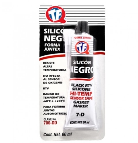SILICON JUNTA NEGRO 80ML BLISTER CAJA 48 PIEZAS