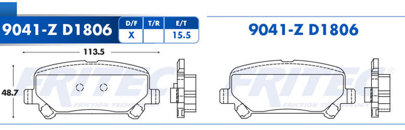 BALATA DISCO TRASERA CHEVROLET TRUCK COLORADO 4L 2.5 LTS 2016-2019 =D1806