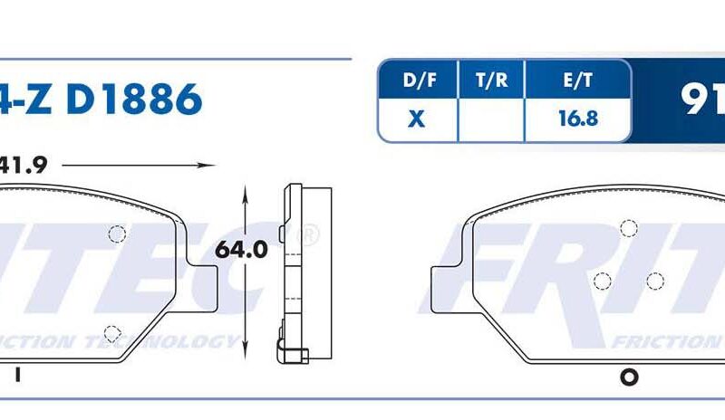 BALATA DISCO DELANTERA CHEVROLET TRUCK EQUINOX 4L 1.5 LTS 2018-2019 =D1886