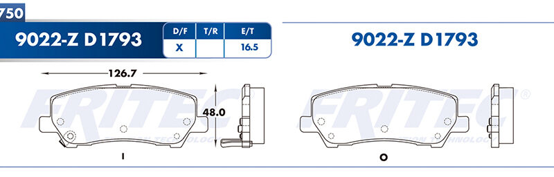 BALATA DISCO TRASERA FORD MUSTANG V6 3.7 LTS 2015-2018 =D1793
