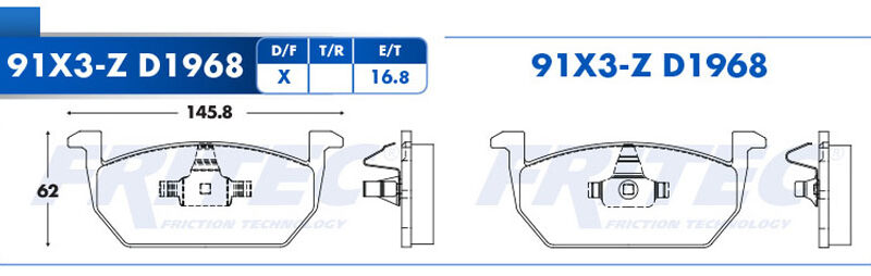 BALATA DISCO DELANTERA SEAT IBIZA 4L 1.6 LTS 2018-2019 =D1968