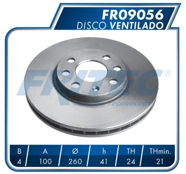 DISCO VENTILADO DELANTERO CHEVROLET TRUCK TORNADO 2004-2019 MERIVA 2004-2008 VOLKSWAGEN CORSAR 2002-2008
