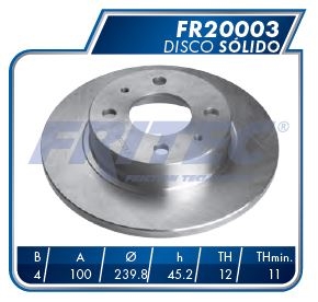 DISCO SOLIDO DELANTERO NISSAN TSURU 1984-2017 SENTRA 1986-1990 HIKARI 1988-1992 NX PULSAR 1986-1990