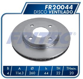 DISCO VENTILADO DELANTERO NISSAN VERSA 2009-2011 TIIDA 2007-2018