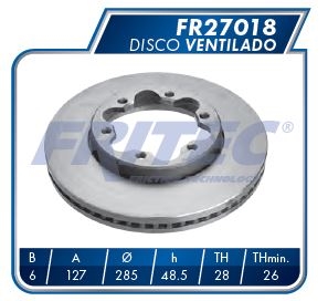 DISCO VENTILADO DELANTERO TOYOTA TRUCK HIACE 2006-2019