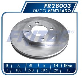 DISCO VENTILADO DELANTERO VOLKSWAGEN JETTA 1988-1993 POINTER 1999-2009 POINTER PICK UP 1999-2010 GOLF 1986-1992